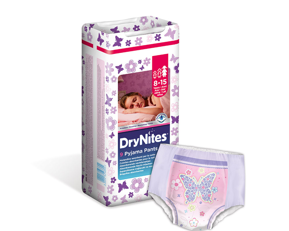 Huggies Dry Nites Pyjama Pants (4-7 ans) - 10 couches culottes - Fille -  Comparer avec
