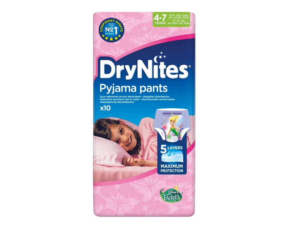DryNites Pyjama Pants Fille 4-7 ans